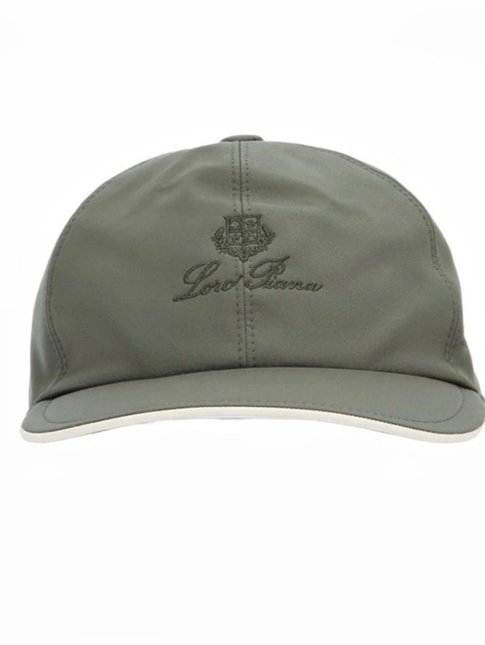 Loro Piana Microfiber Storm System Baseball Cap Plaid Green & White Medium